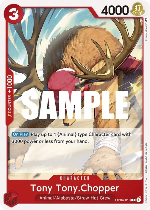 Carte One Piece anglaise OP04-010 Tony Tony.Chopper