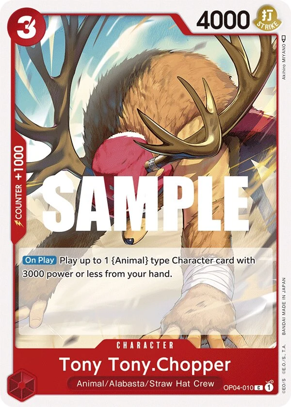 Carte One Piece anglaise Tony Tony.Chopper OP04-010 C