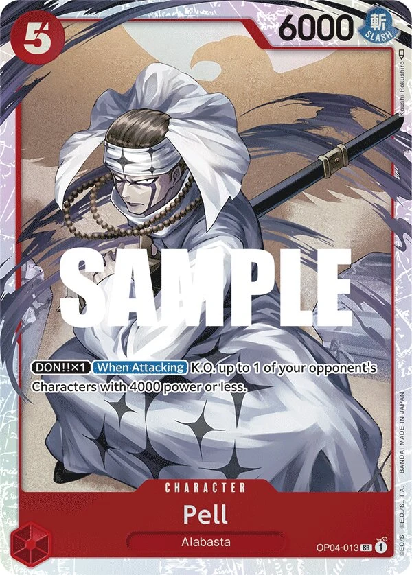 Carte One Piece anglaise Pell OP04-013 SR