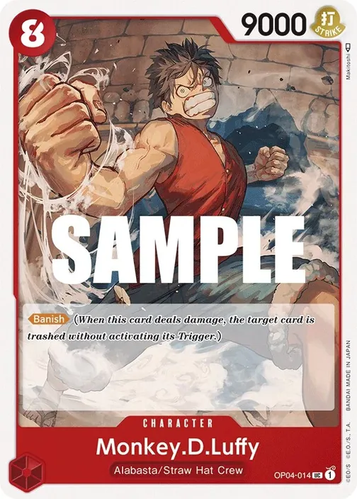 Carte One Piece anglaise OP04-014 Monkey.D.Luffy