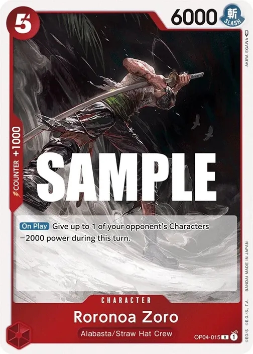 Carte One Piece anglaise OP04-015 Roronoa Zoro