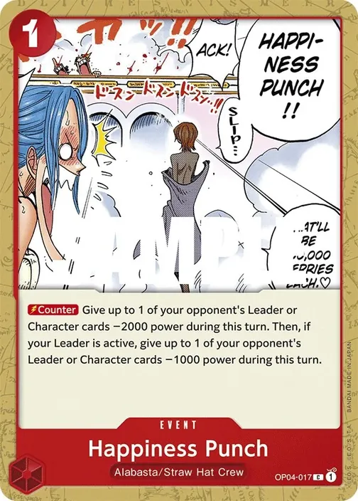 Carte One Piece anglaise OP04-017 Happiness Punch