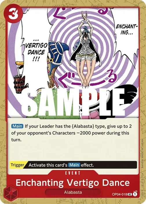 Carte One Piece anglaise OP04-018 Enchanting Vertigo Dance
