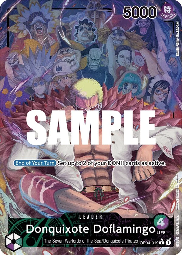 Carte One Piece anglaise Donquixote Doflamingo OP04-019 L
