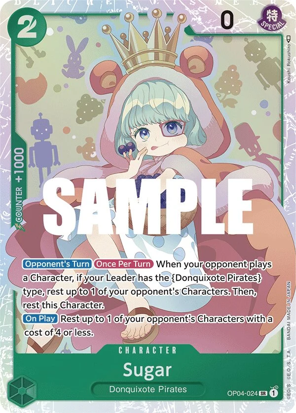 Carte One Piece anglaise Sugar OP04-024 SR