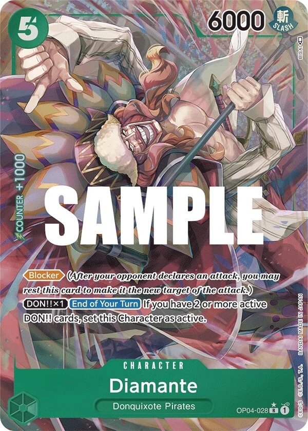 Carte One Piece anglaise Diamante OP04-028 R