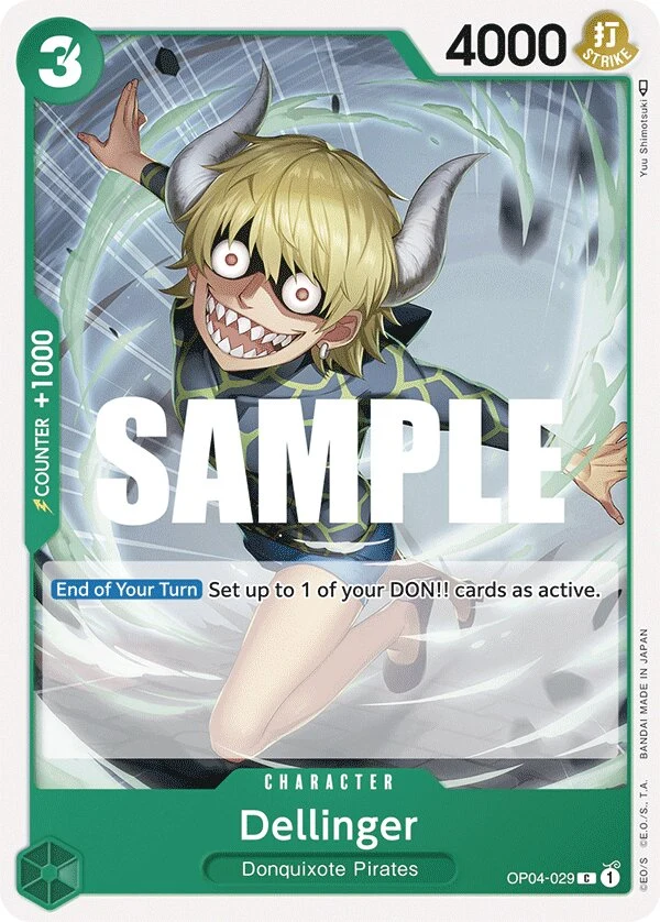 Carte One Piece anglaise Dellinger OP04-029 C