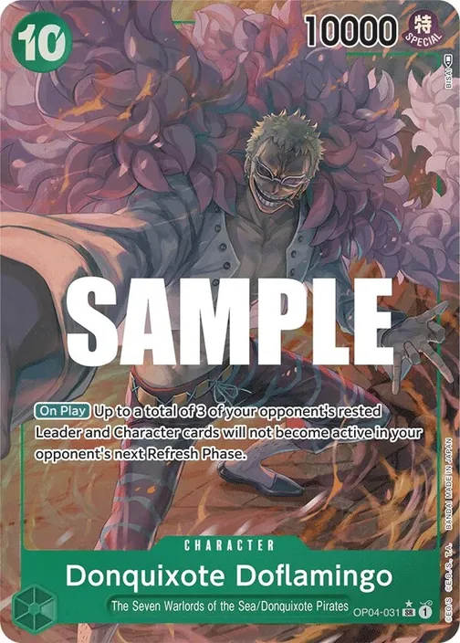Carte One Piece anglaise OP04-031 Donquixote Doflamingo (version 2)