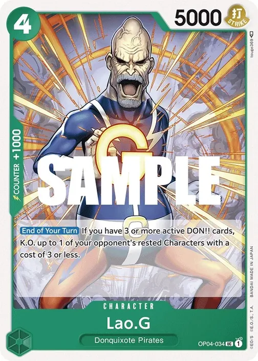 Carte One Piece anglaise OP04-034 Lao.G