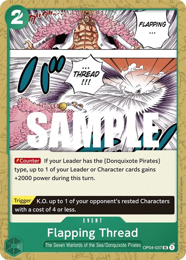 Carte One Piece anglaise Flapping Thread OP04-037 UC