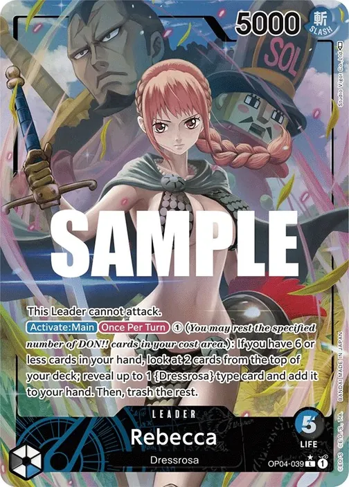 Carte One Piece anglaise OP04-039 Rebecca (version 2)