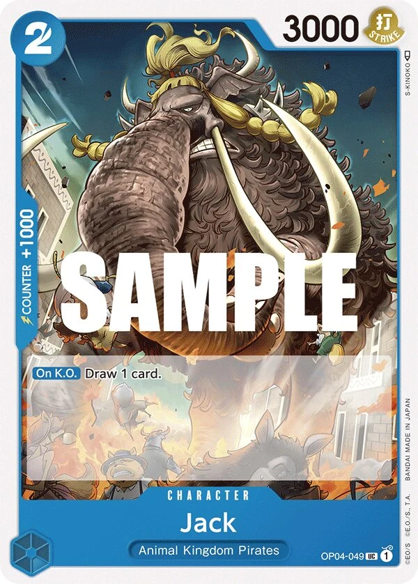 Carte One Piece anglaise Jack OP04-049 UC