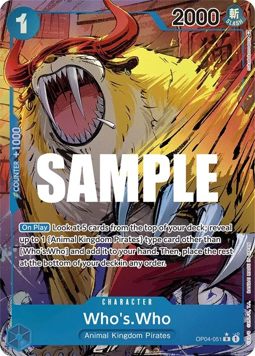 Carte One Piece anglaise OP04-051 Who's.Who (version 2)