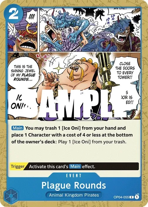 Carte One Piece anglaise OP04-055 Plague Rounds