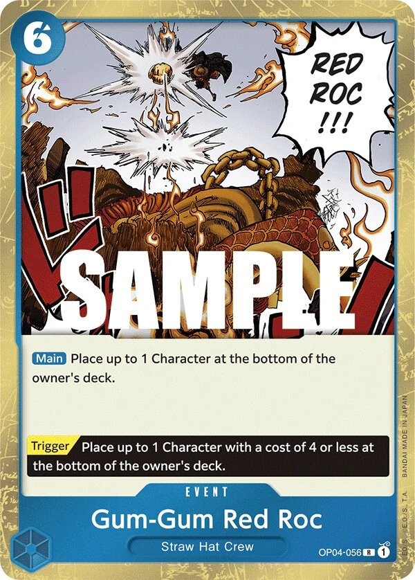 Carte One Piece anglaise Gum-Gum Red Roc OP04-056 R
