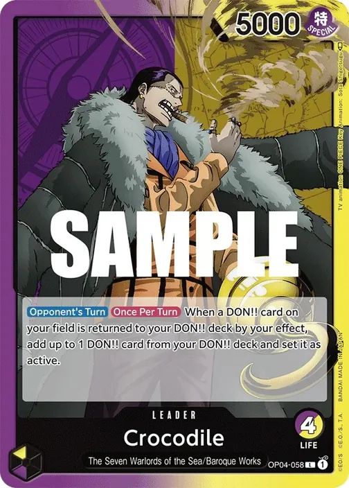Carte One Piece anglaise OP04-058 Crocodile