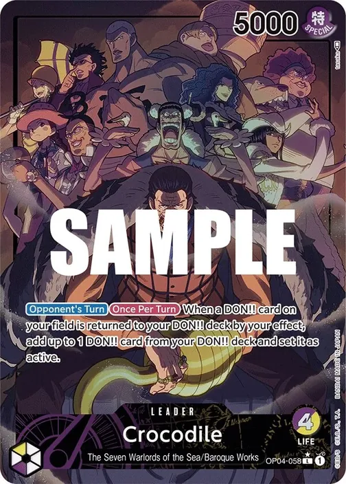 Carte One Piece anglaise OP04-058 Crocodile (version 2)