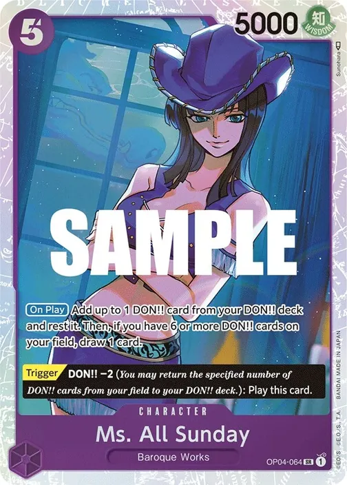 Carte One Piece anglaise OP04-064 Ms. All Sunday