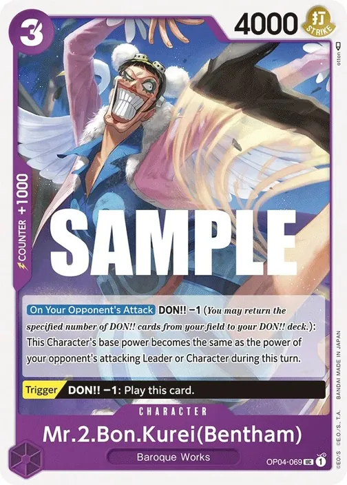 Carte One Piece anglaise OP04-069 Mr.2.Bon.Kurei(Bentham)
