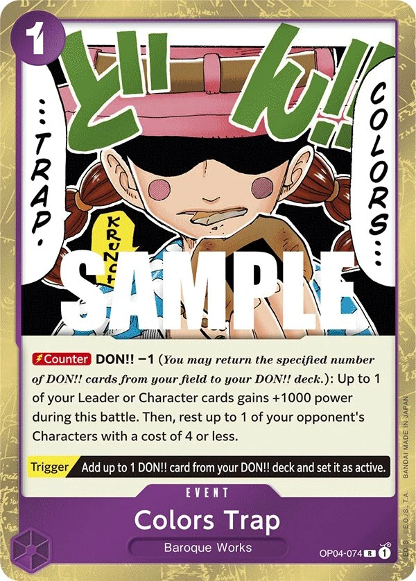 Carte One Piece anglaise Colors Trap OP04-074 R