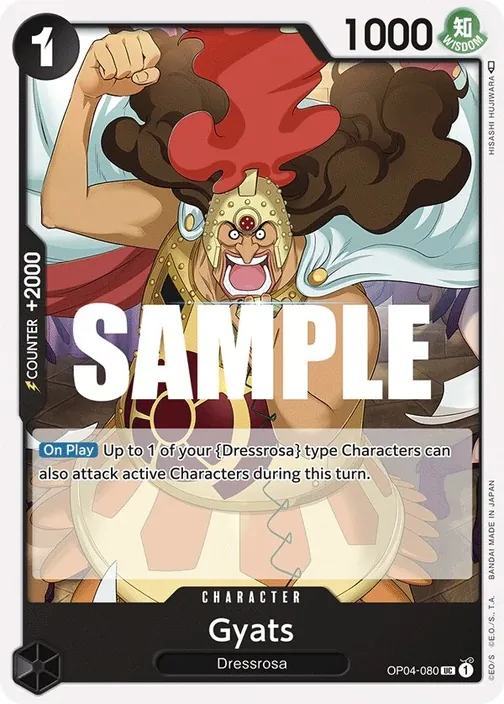 Carte One Piece anglaise OP04-080 Gyats