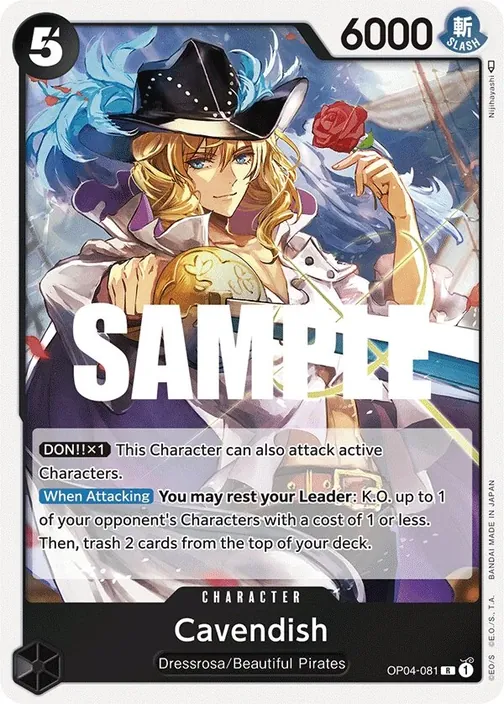 Carte One Piece anglaise OP04-081 Cavendish