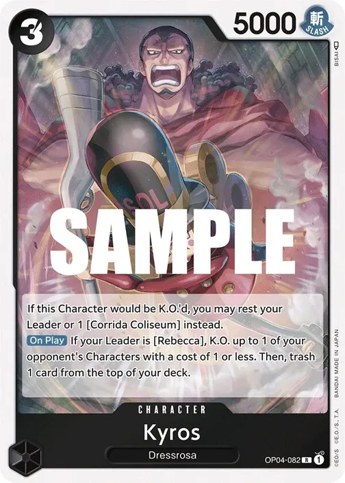 Carte One Piece anglaise OP04-082 Kyros