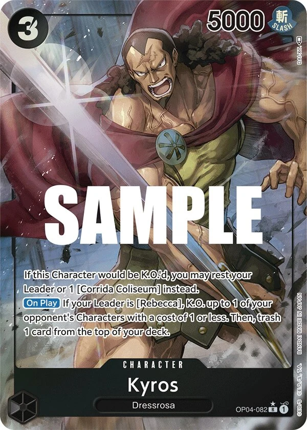 Carte One Piece anglaise Kyros OP04-082 R