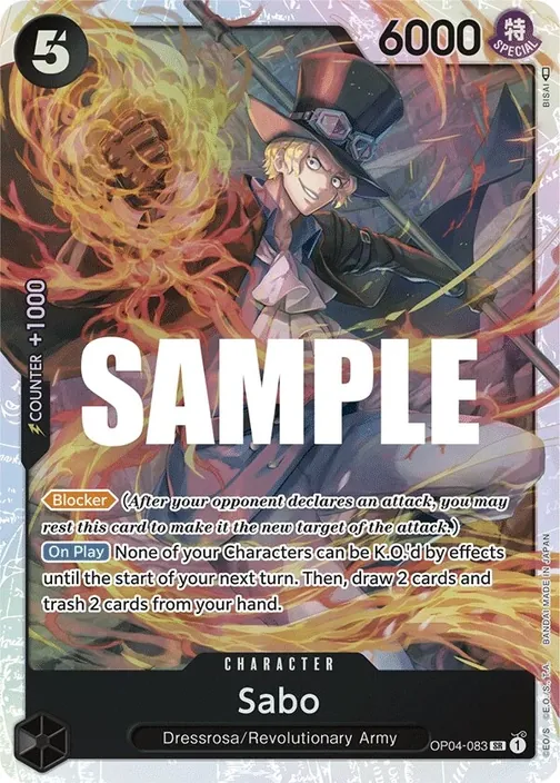 Carte One Piece anglaise OP04-083 Sabo