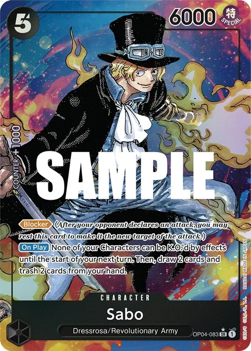 Carte One Piece anglaise OP04-083 Sabo (version 2)