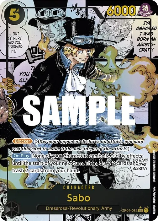 Carte One Piece anglaise OP04-083 Sabo (version 3)