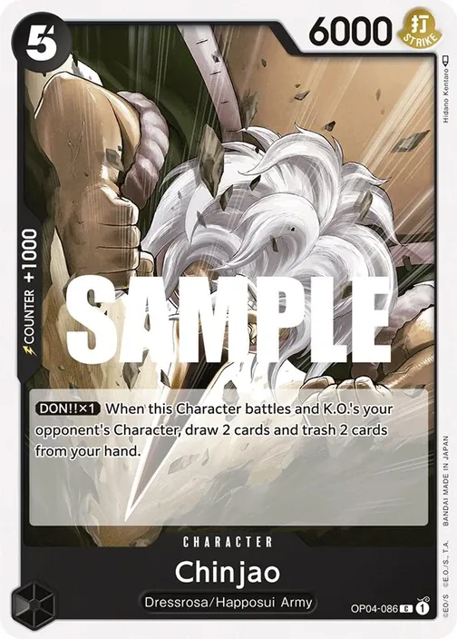 Carte One Piece anglaise OP04-086 Chinjao