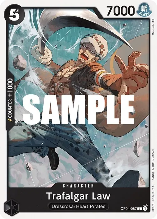 Carte One Piece anglaise OP04-087 Trafalgar Law