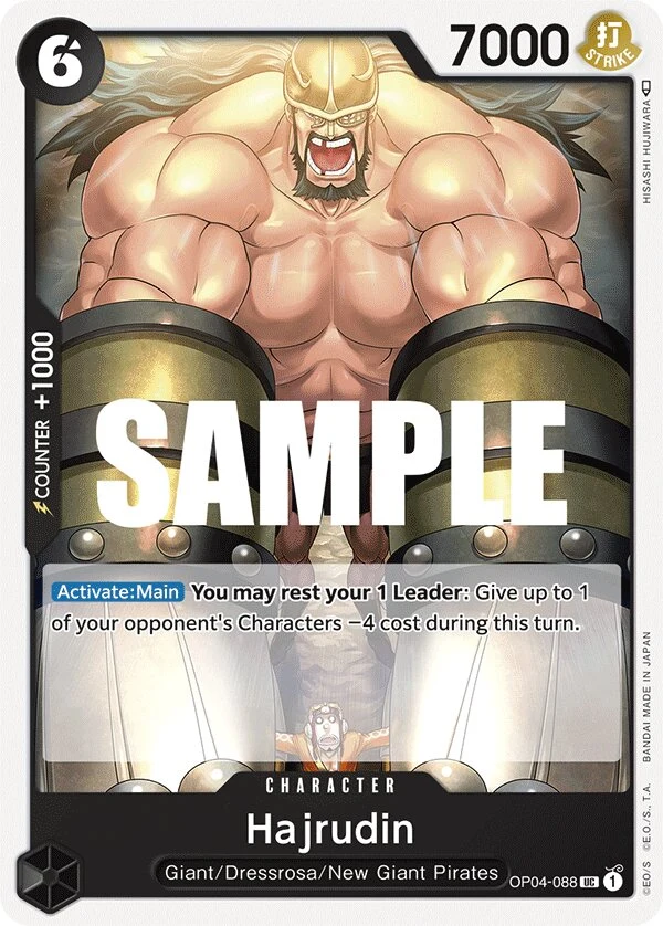 Carte One Piece anglaise Hajrudin OP04-088 UC
