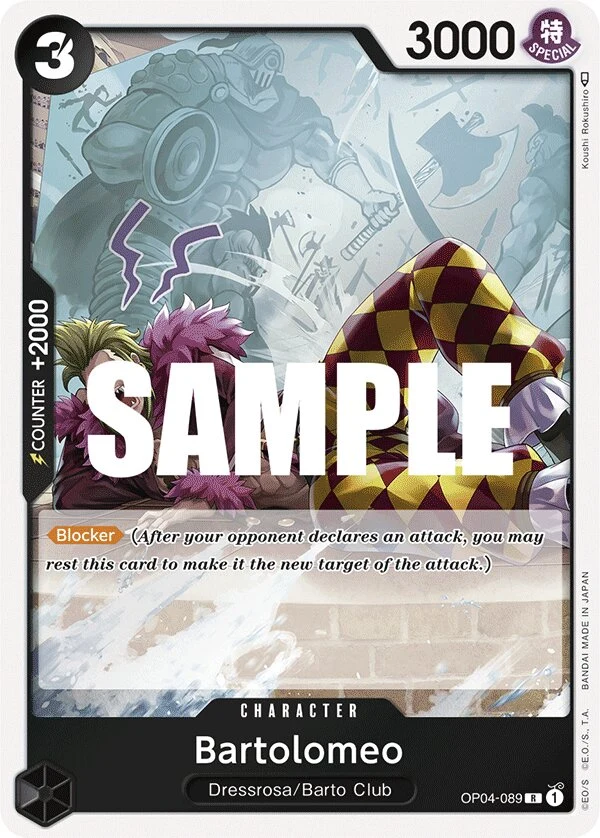 Carte One Piece anglaise Bartolomeo OP04-089 R
