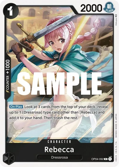 Carte One Piece anglaise OP04-092 Rebecca