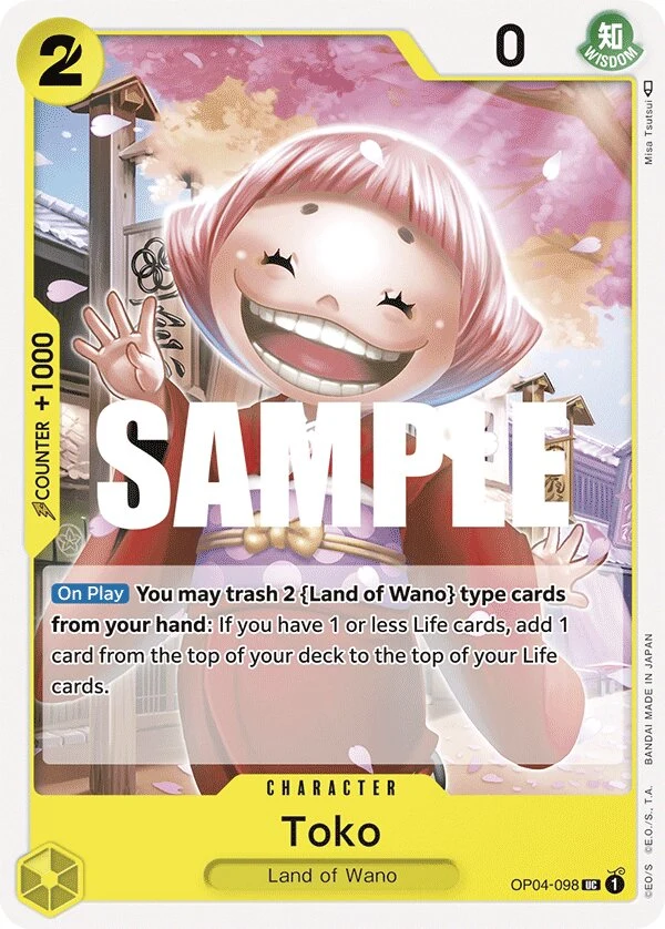 Carte One Piece anglaise Toko OP04-098 UC