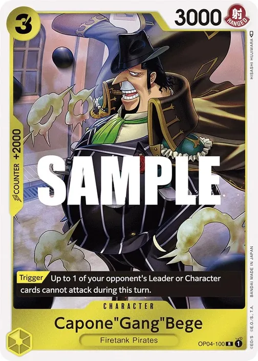 Carte One Piece anglaise OP04-100 Capone"Gang"Bege