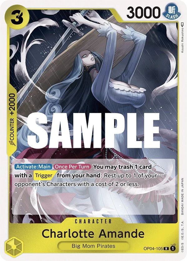 Carte One Piece anglaise Charlotte Amande OP04-105 R