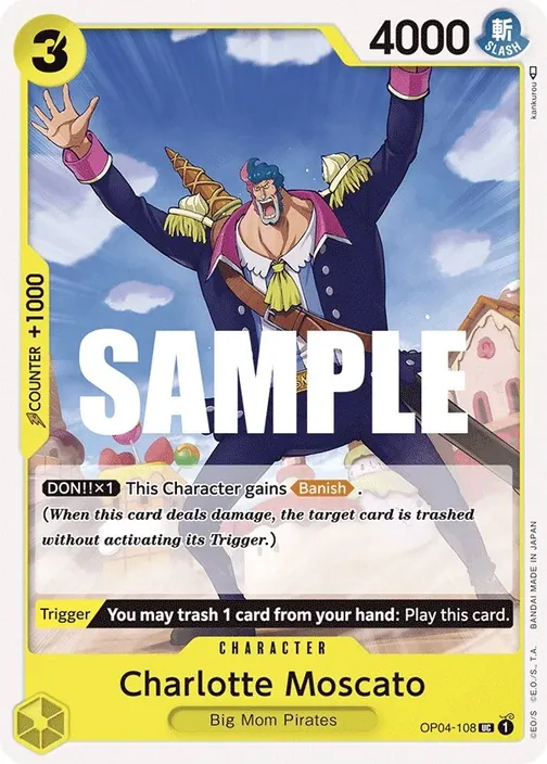 Carte One Piece anglaise OP04-108 Charlotte Moscato