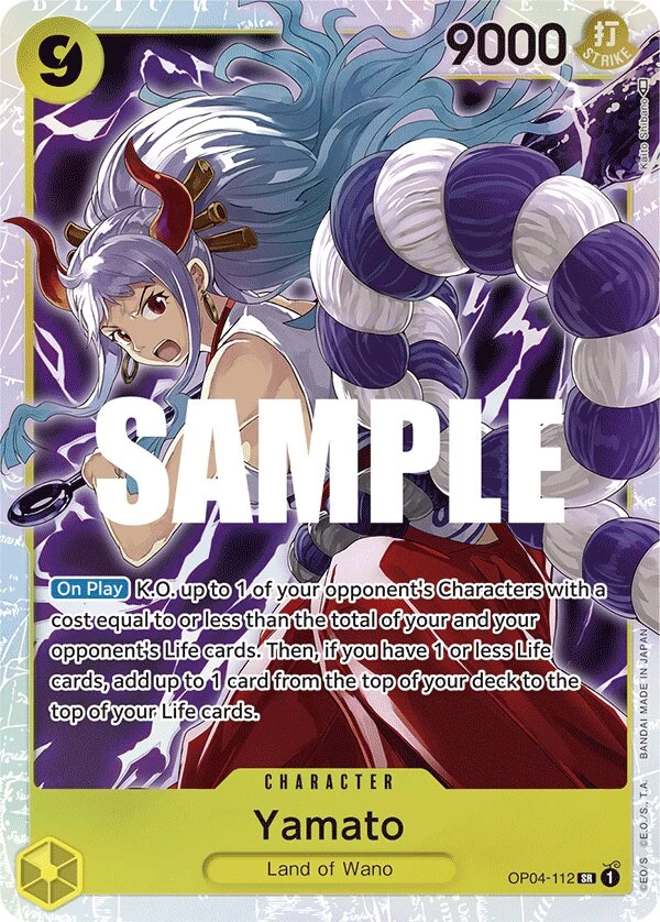 Carte One Piece anglaise Yamato OP04-112 SR