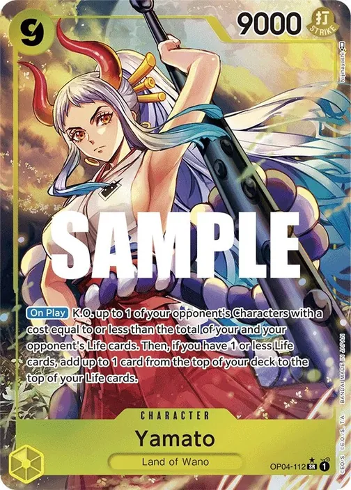 Carte One Piece anglaise OP04-112 Yamato (version 2)