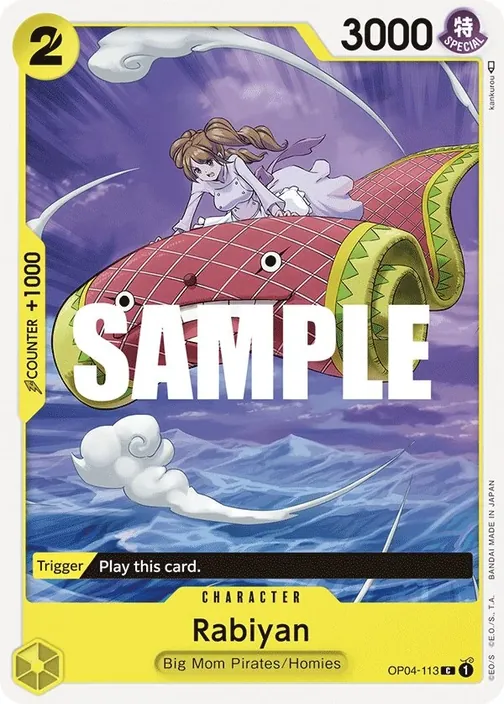 Carte One Piece anglaise OP04-113 Rabiyan