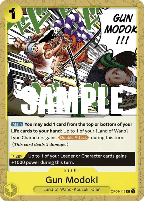 Carte One Piece anglaise OP04-115 Gun Modoki