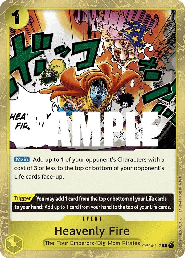 Carte One Piece anglaise Heavenly Fire OP04-117 R