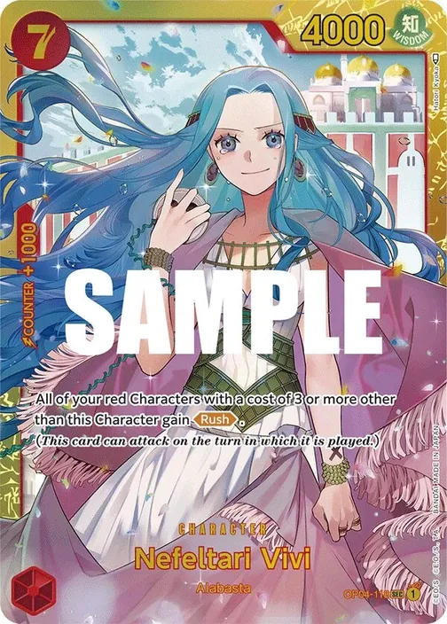 Carte One Piece anglaise OP04-118 Nefeltari Vivi