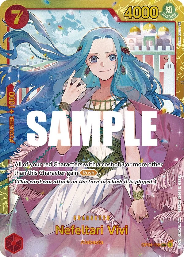 Carte One Piece anglaise Nefeltari Vivi OP04-118 SEC