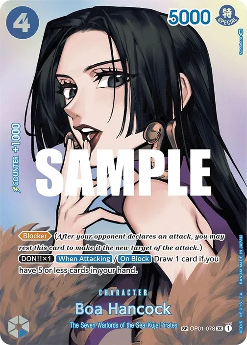 Carte One Piece anglaise OP01-078 Boa Hancock (version 3)