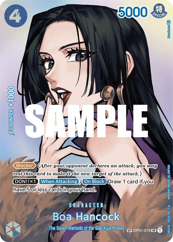 Carte One Piece anglaise Boa Hancock OP01-078 SP