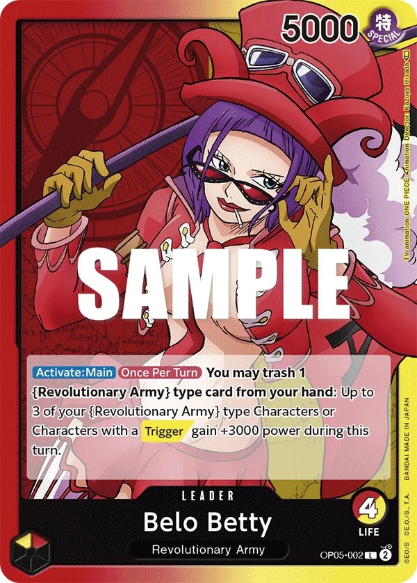 Carte One Piece anglaise Belo Betty OP05-002 L